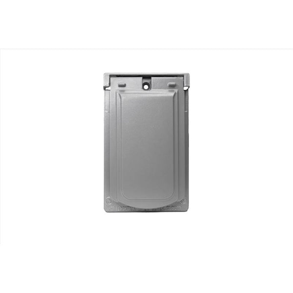 Sigma Electric, Gray Sigma Engineered Solutions 14244 1-Gang Vertical Round Receptacle Weatherproof Cover, Size