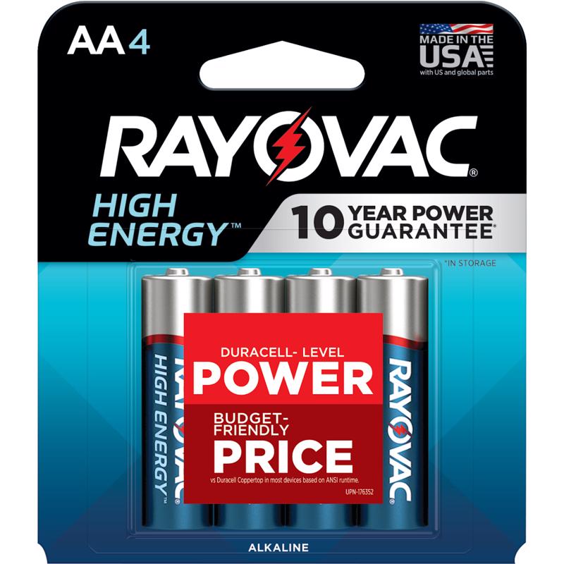 Spectrum/Rayovac 815-4K Alkaline Batteries, AA, 4-Pk. - Quantity 12