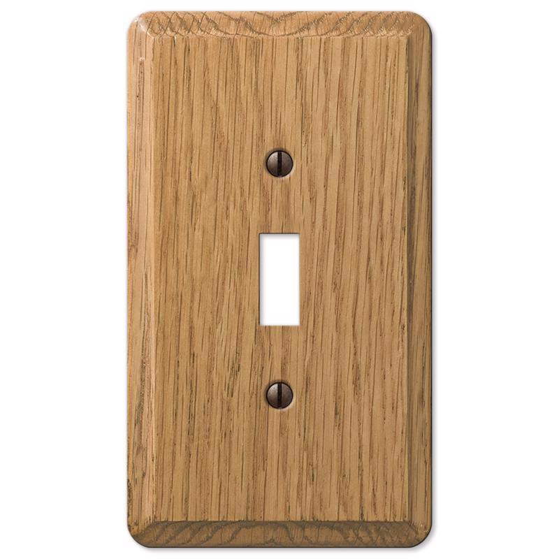 Amertac 901TL 1 Toggle Light Oak Solid Wood Wallplate