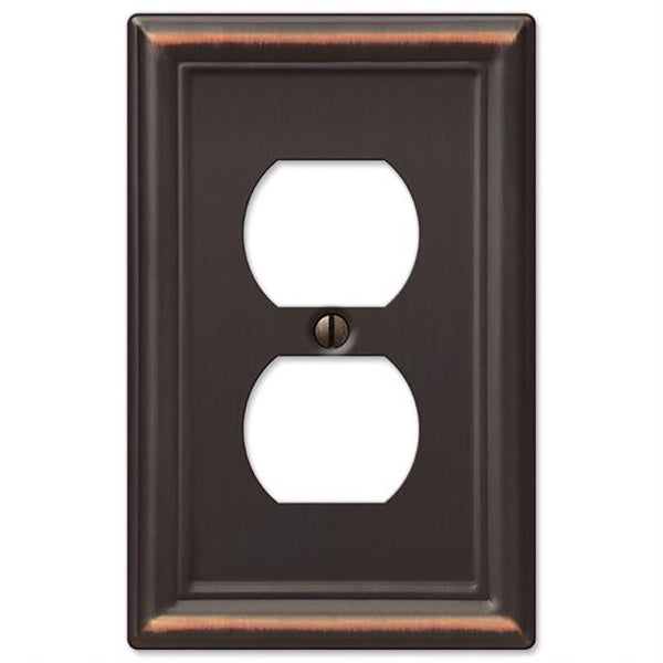 AmerTac Amerelle 149DDB Chelsea Steel Wallplate 1 Duplex Outlet Aged Bronze