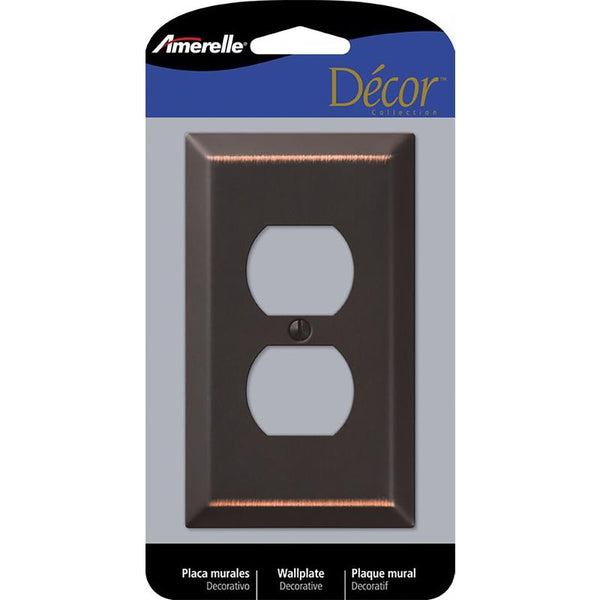 AmerTac 163Ddb Wallplt Century 1D Bronze Stamped Steel Aged