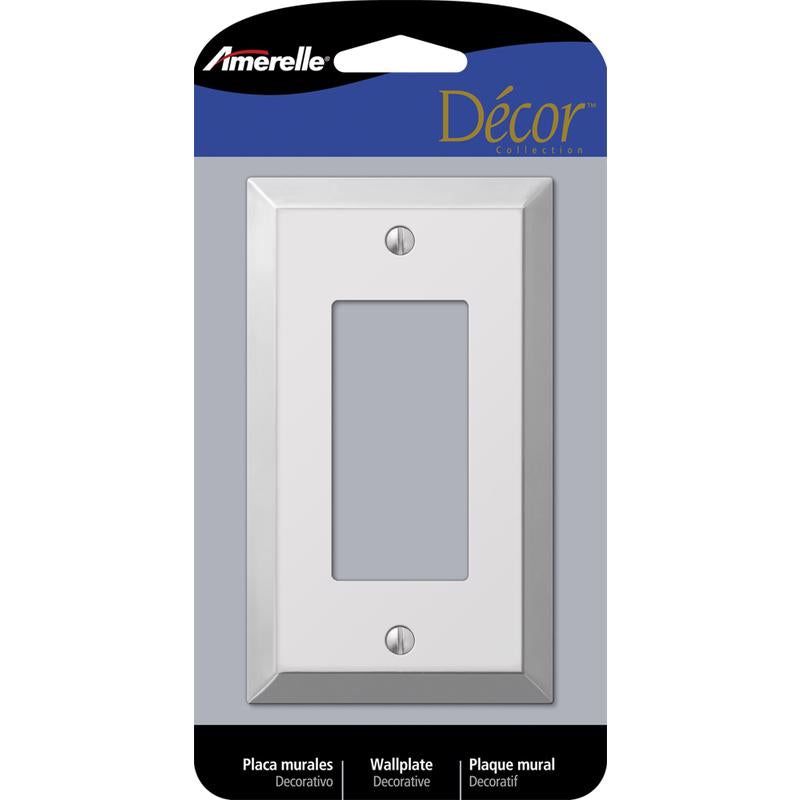 Amertac 161r Traditional 1 Rocker Gfci Wallplate, Polished Chrome