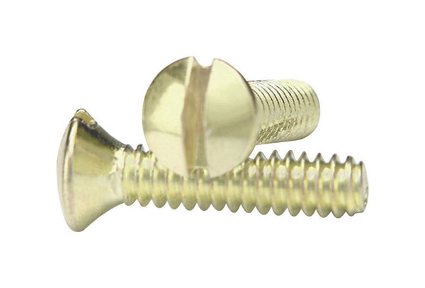 Amerelle PSBR Wallplate Screws, 1/2'', Brass