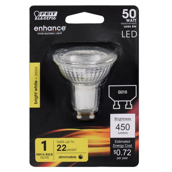 Feit Electric MR16 BPMR16GU10/500/930CA 50W EQ DM LED Light Bulb BPMR16GU10930CA