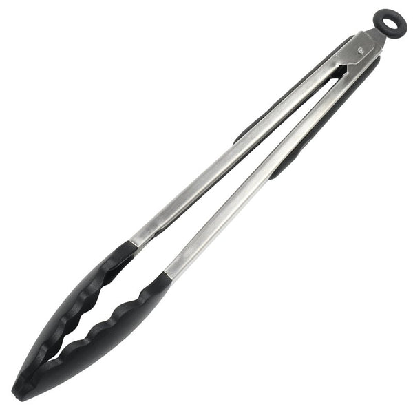 Chef Craft Premium Silicone Cooking Tongs, 12 inch, Black 13685