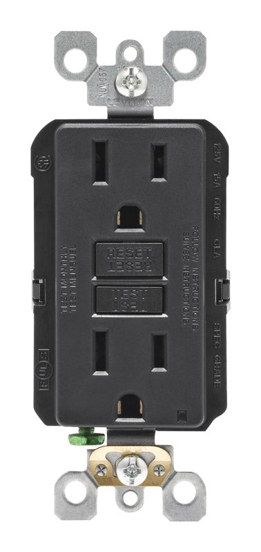 Leviton MFG R04-GFNT1-0KE Receptacleblack