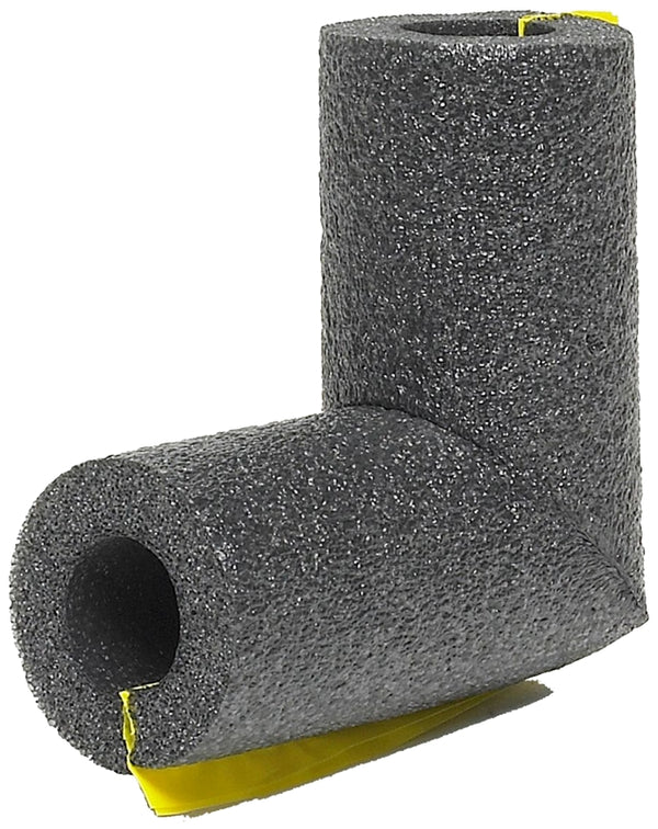 Thermwell Products Elbow Pipe Insulation, Polyethylene Foam, Gray, For 1/2-In. Copper Pipe 5ELB58H