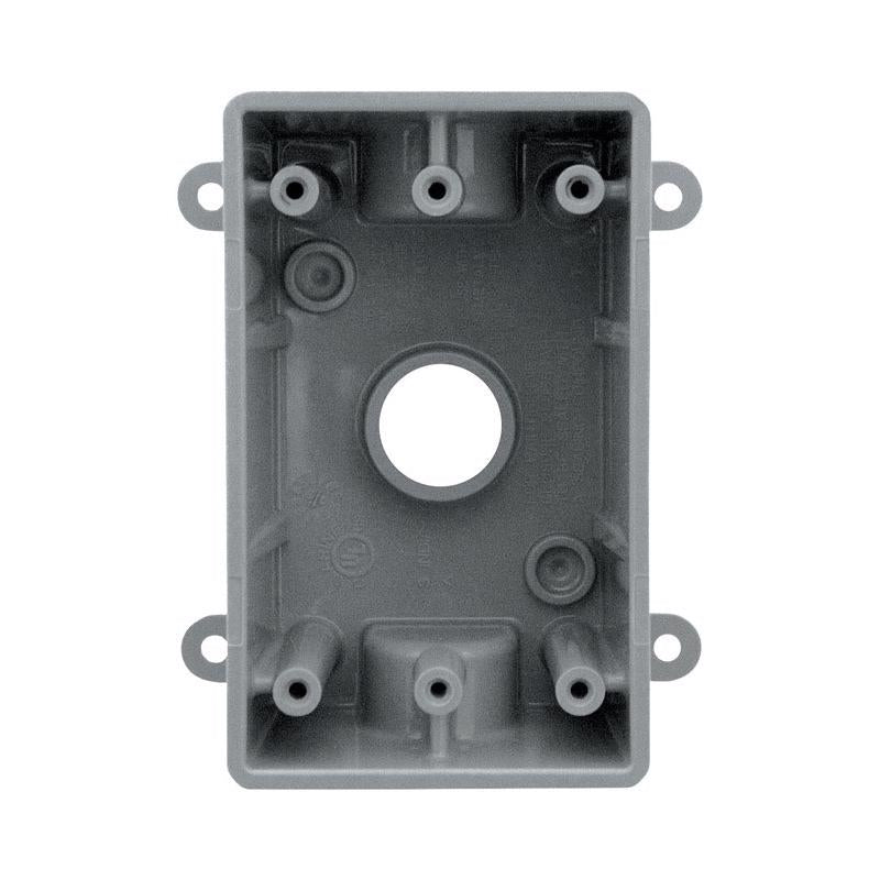 Sigma Electric 4-1/2 in. Rectangle Plastic 1 Gang Weatherproof Box Gray
