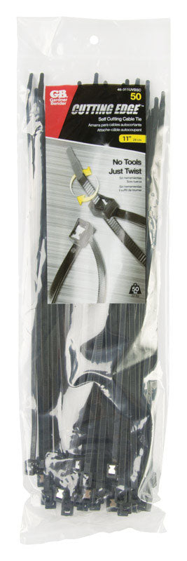 SELF-CUT CBLTIE 11"BLK50 (3-Pack)