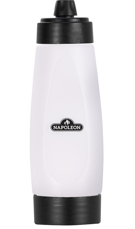 Napoleon® BBQ Accessory - GACP006 - Pancake Mixer and Dispenser, 20 OZ, 600 ML, Dispener, Black Lid, Opaque Body, Side Measurements, Napoleon Logo