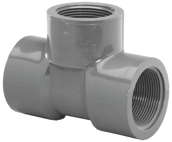 Thrifco Plumbing 8214938 1/2 Inch Threaded X Threaded X Threaded Tee SCH 80 805005BC