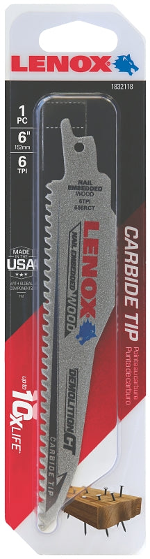 Lenox American Saw RECIP 656RCT 6 X 1 X 050 X 6 NGCR 1/PK 1832118