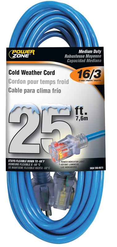 Outdoor Extension Vinyl Round Cord - 16/3 x 25ft