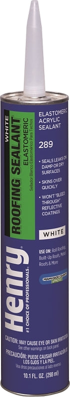 Henry HE289104 289 White Roof Sealant Acrylic White, 10.1 oz HE289004
