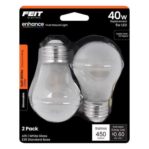 Feit Electric 15449 - BPA1540W927CAFIL2/RP Victorian Style Antique Filament LED Light Bulb A1540W927CAFL2R (2-Pack)