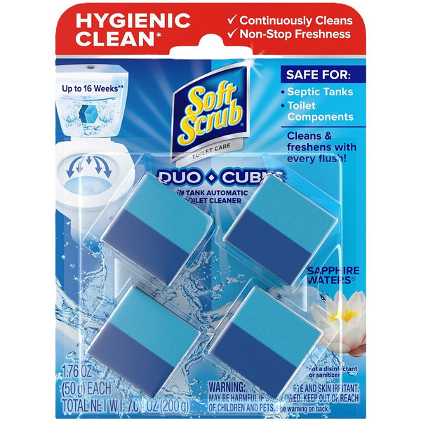 Soft Scrub In-Tank Toilet Cleaner Duo-Cubes, Sapphire Waters, 4 Count 2645868
