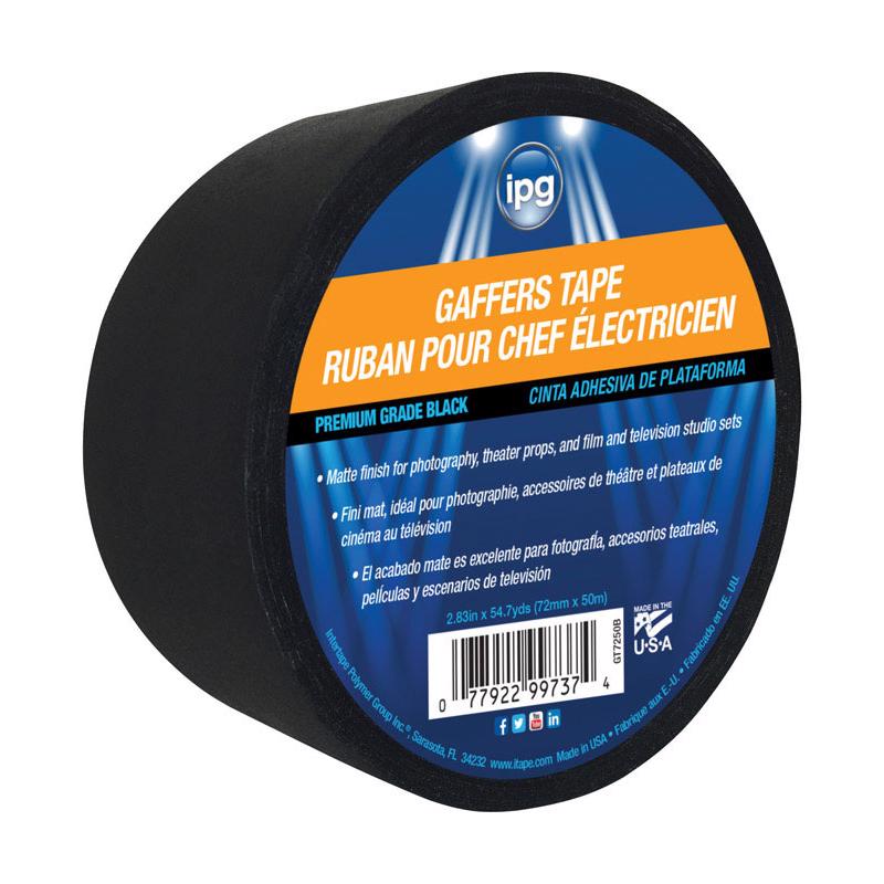 IPG 99737, 2.83'' x 54.7 yd, Matte Black (Single Roll) Gaffers Tape