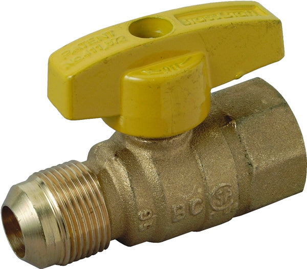 Plumb Shop Brasscraft PSSC-60 Gas Range Ball Valve, 5/8" Od x 3/4" Fip