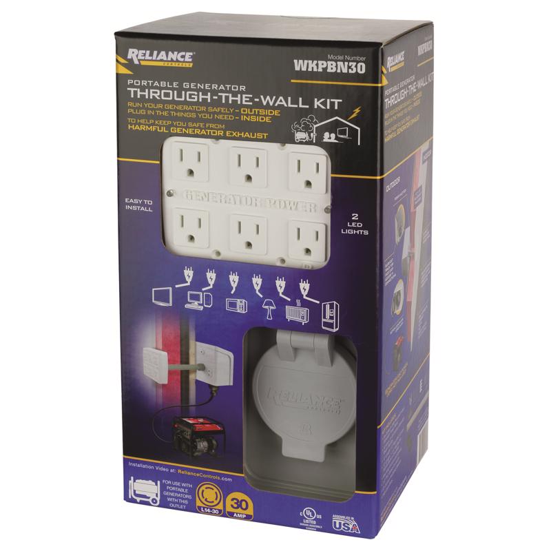 Reliance Controls Corporation WKPBN30 Portable Generator Through-The-Wall PWR Transfer Kit, No Size, EMW3790037
