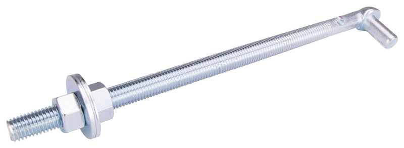 Mintcraft LR084 ProSource Bolt Hook, 5/8 in Dia X 12 in L, Zinc Plated, 5/8" x 12"