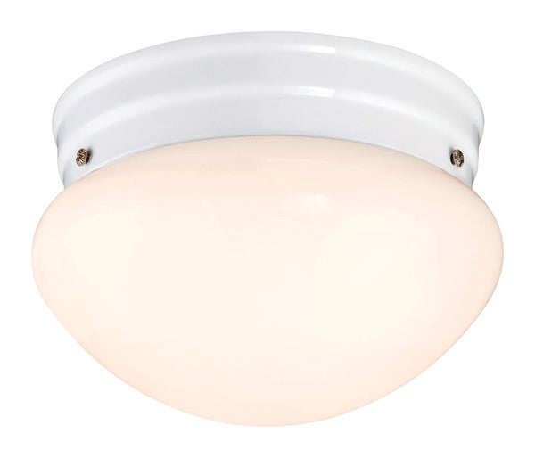 Westinghouse Lighting 6107100 7-1/4-Inch LED Indoor Flush Mount Ceiling Fixture, White Finish with White Opal Glass