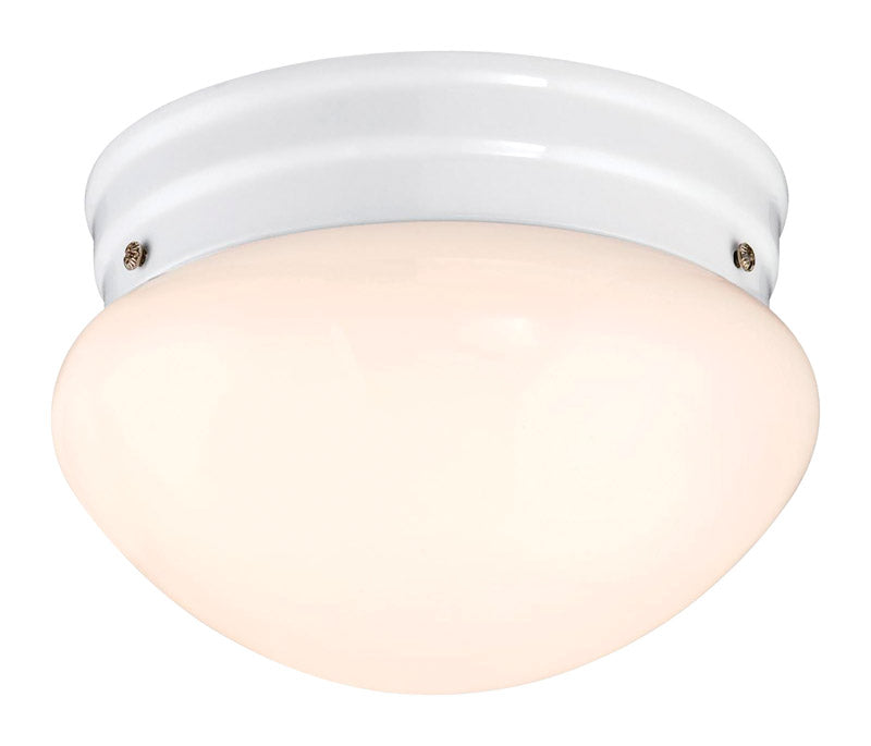 Westinghouse Lighting 6107100 7-1/4-Inch LED Indoor Flush Mount Ceiling Fixture, White Finish with White Opal Glass