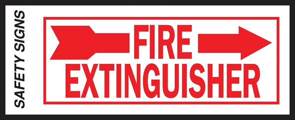 Hy-Ko Products Hy-Ko #FE-2R 4x10 Fire Extinguisher Sign Right Arrow