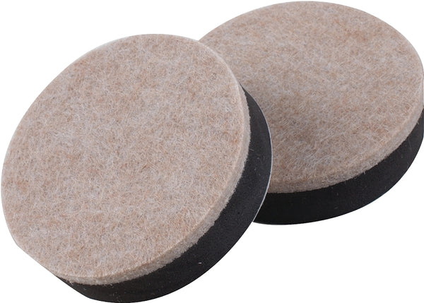 Shepherd Hardware 9408 2-1/2-Inch Reusable, Round, Felt Furniture Slider Pads, 4-Pack , Black