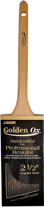Linzer 0250 En Ox 2453 Sash Paint Brush, 2-1/2 in Width, Angular Chiseled Very Fine China Bristle, 2.5" 2453-2.5