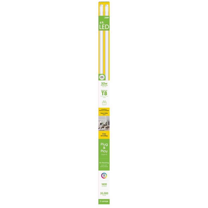 LED BULB T8 48" 32W 2PK