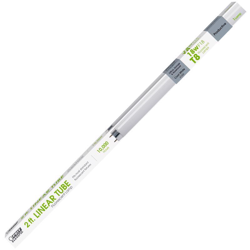 Feit Electric White, Size Co F18T8/CW/24 Fluorescent Cool Bulb 18watt