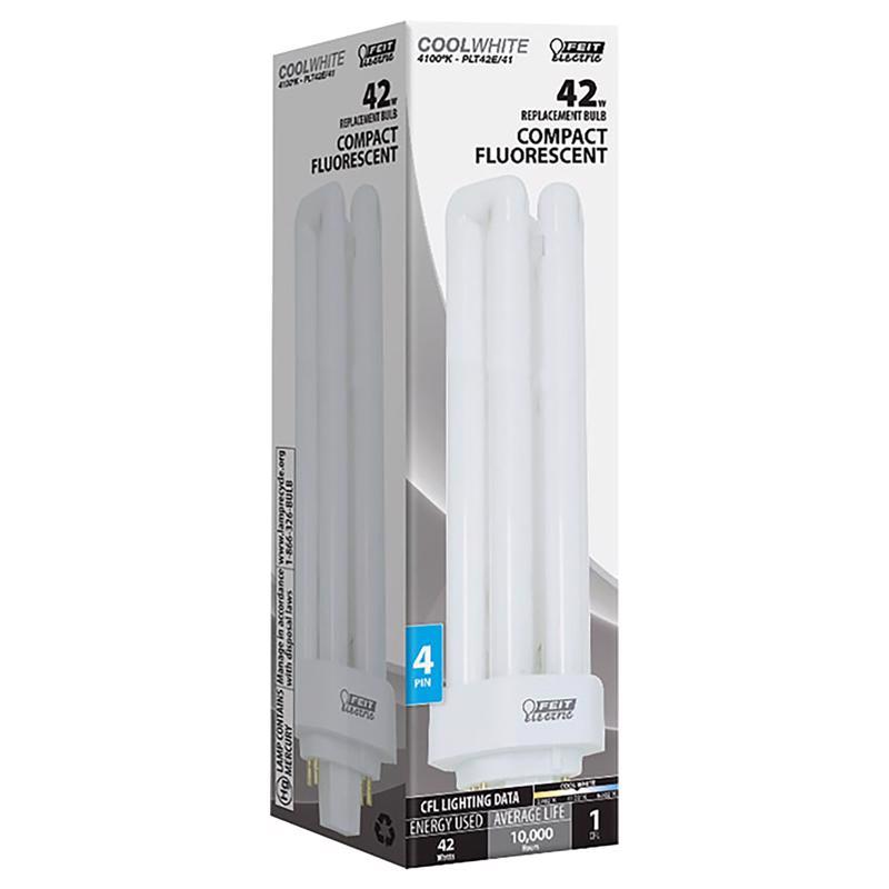 Feit Electric PLT42E/41 42-Watt Fluorescent PL Bulb, White
