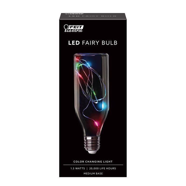 Feit Electric FY/BOT/RGB/LED 1.5W Decorative Magical Glow Fairy Bottle RGB Clear LED, 6.07" H x 2.24" D, Multi-Color, Model:FY/BOT/RGB/LED