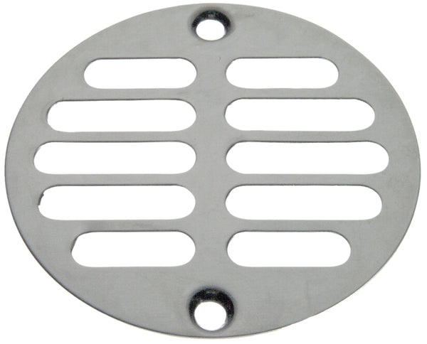 Danco 88921 Slotted Design Shower Drain Strainer, For Use With 3-3/8 in Shower Drains, Steel, Chrome Plated