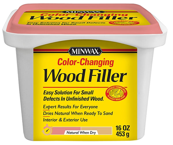 Minwax 448800000 Color Changing Wood Filler, 16 oz