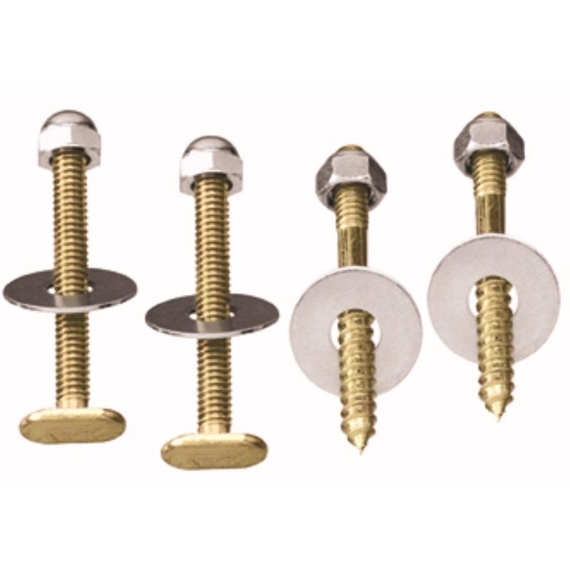 Keeney PP835-16 Plumb Pak Toilet Bolt Set, 1/4-20"/2-1/4", Brass