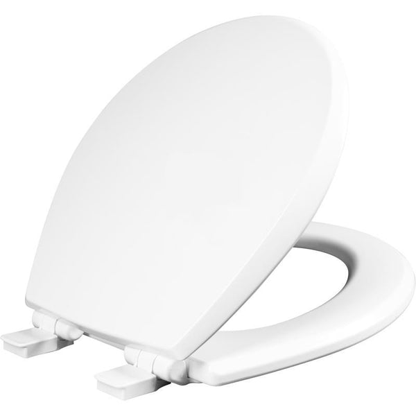 Bemis Mfg Mayfair 47SLOW-000 Toilet Seat, Round, Molded Wood, White
