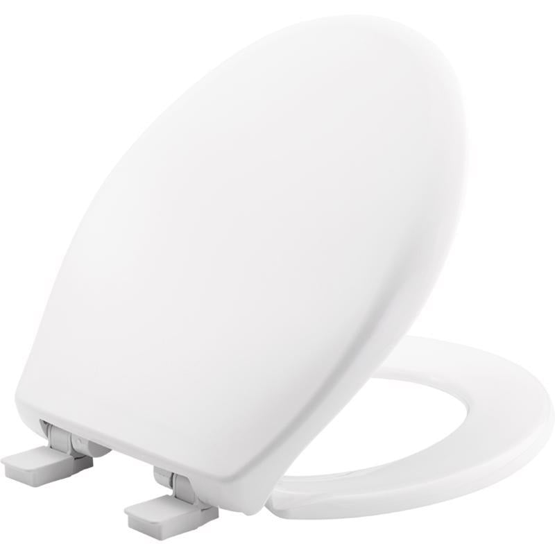 MAYFAIR 887SLOW 000 Affinity Slow Close Removable Plastic Toilet Seat that will Never Loosen, Providing the Perfect Fit, ROUND, Long Lasting Solid Plastic, White