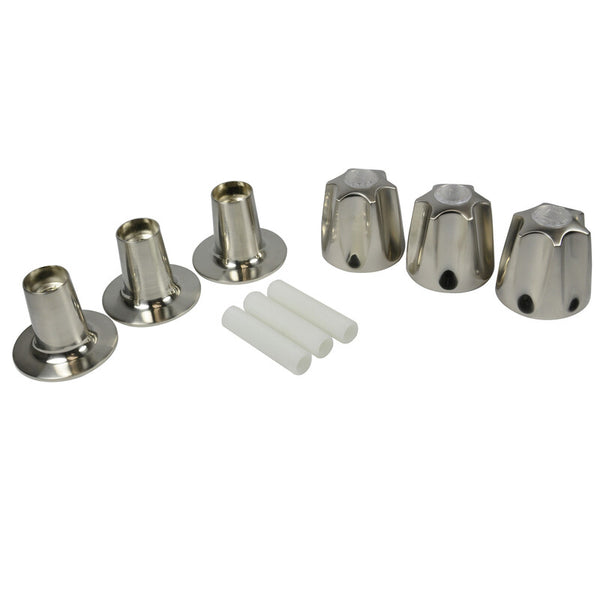 DANCO Bath Tub and Shower 3-Handle Remodeling Trim Kit for Price Pfister Verve, 3-Handle, Brushed Nickel, 1-Pack (81429) 9D00081429