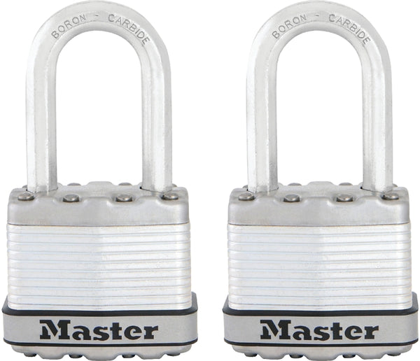 Master Lock M1XTLFHC 1-1/2" Stainless Steel Long Shackle Magnum Padlock (2 Count)