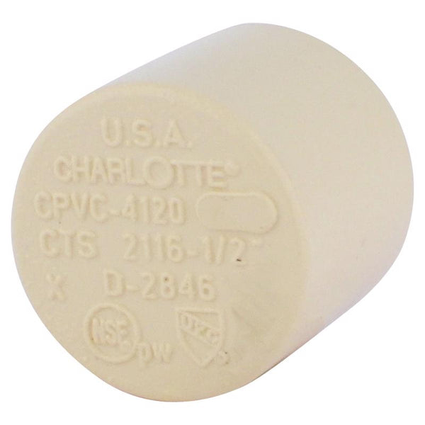 Charlotte CPVC Cap S40 1/2"HUB CTS021160600HA