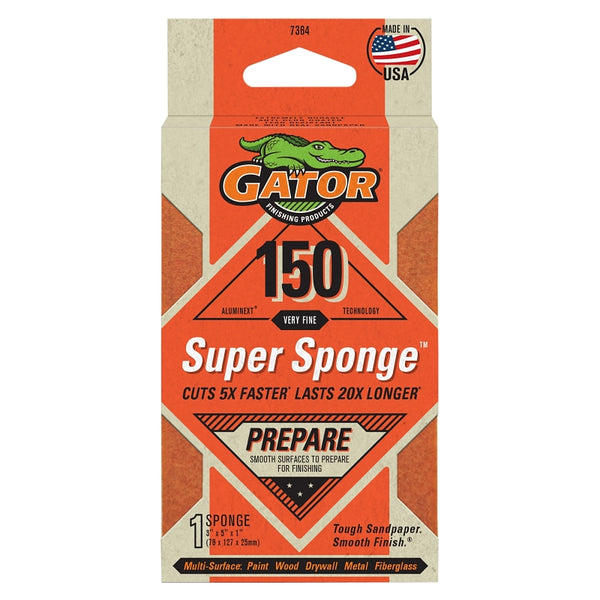 Gator Sanding Sponge, 150-Grit, 3 x 5 x 1-In. 7364