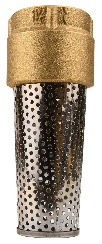 Water Source Tfv-150Nl 1-1/2-Inch Brass Foot Valve Well Pump Supply