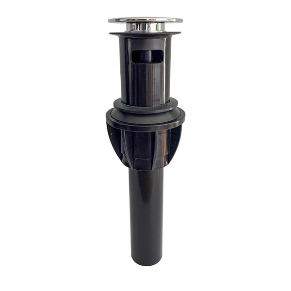 Keeney K820-72 1-1/4-in Plastic Push Button Sink Bathroom Drain with Overflow, No Size, Polished Chrome