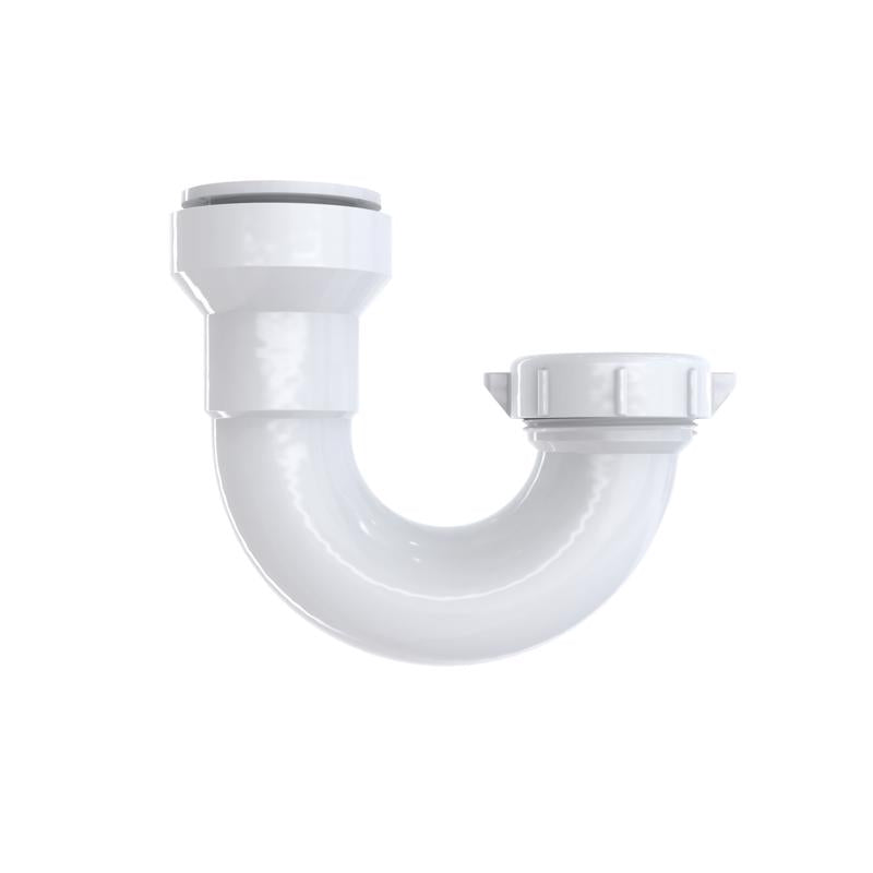 Keeney 10400IPK Insta-Plumb Fit J Bend 1-1/2 in. -Push to Install and Press to Release, No Size, White
