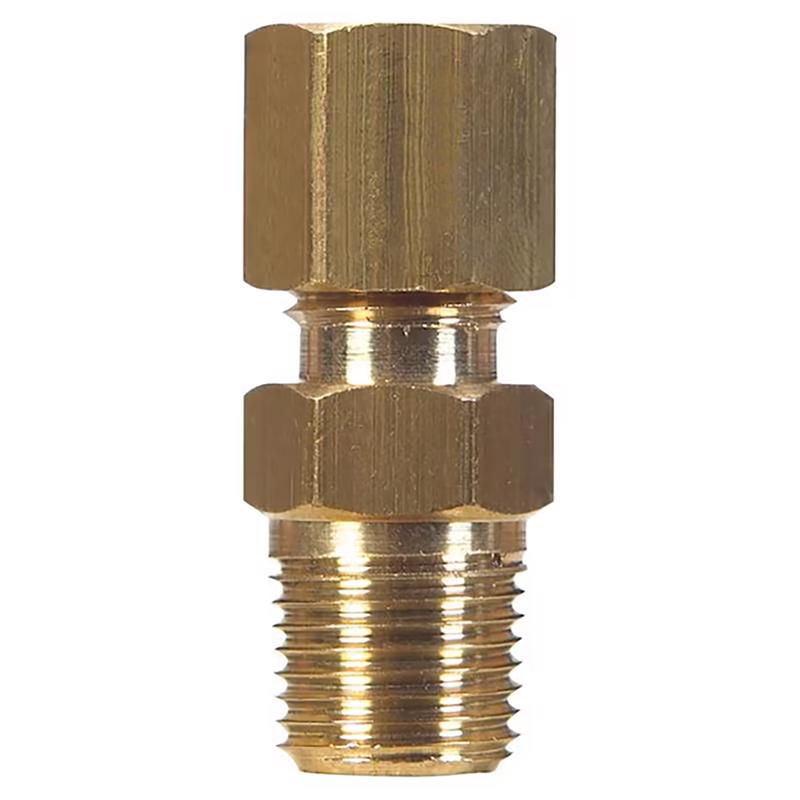 HOMEPLUS+ 1/2 in. Compression X 3/8 in. D Male Brass Connector