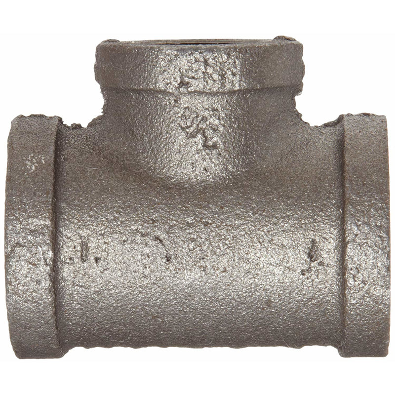 Anvil 8700121505 Malleable Iron Pipe Fitting, Reducing Tee, 3/4'' x 1/2'' x 1/2'' NPT Female, Black Finish