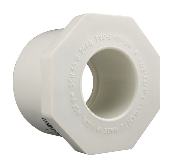 CHARLOTTE PIPE 3 x 1 1/2 SCH 40 REDUCER BUSHING SPGXS PRESSURE (1 Unit Piece) PVC 02107 3400