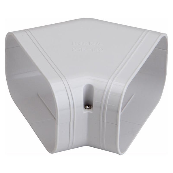 Inaba Denko SKF-140-W Cosmetic Pipe Cover Slim Corner Flat 45° Flat Surface 45° Bend, White 85212