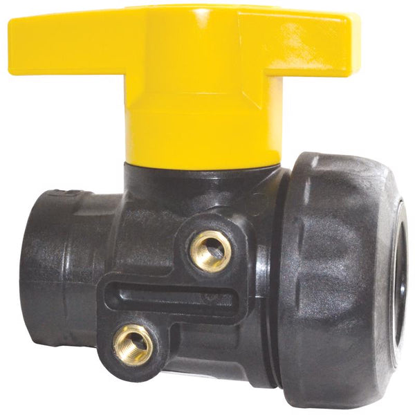 Green Leaf SU100E Polypropylene Single Union Ball Valve, Full Port, 1" NPT Female